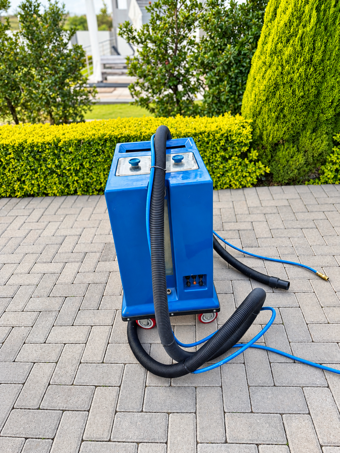 Professional portable extraction machine used for upholstery and carpet cleaning